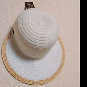 Sun & Sand Wide Brim White Hat  NWT